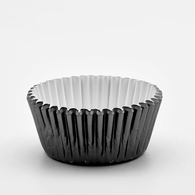 200 Pcs Black Foil Cupcake Liners Standard Baking Cups Muffin Paper Cases | Food-grade, Greaseproof & Sturdy Parchment, Cupcake Wrapper for Party, Christmas, Gift - Image 7