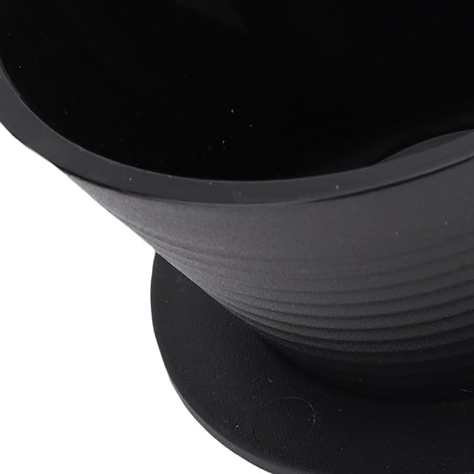 Pour Over Dripper, Flat Bottom Coffee Filter with Food Grade PP Construction, Reusable Brewing Cup for Home, Cafe & Office Use (Black)