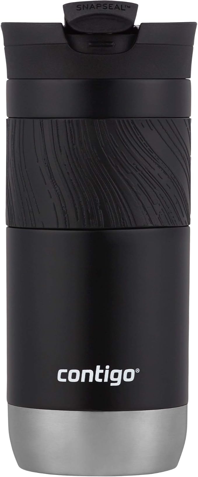 Contigo Byron Vacuum-Insulated Stainless Steel Travel Mug with Leak-Proof Lid Reusable Coffee Mug or Water Bottle BPA-Free 16oz Licorice Keeps Beverages Hot for 6 Hours or Cold for 12 Hours - Image 2