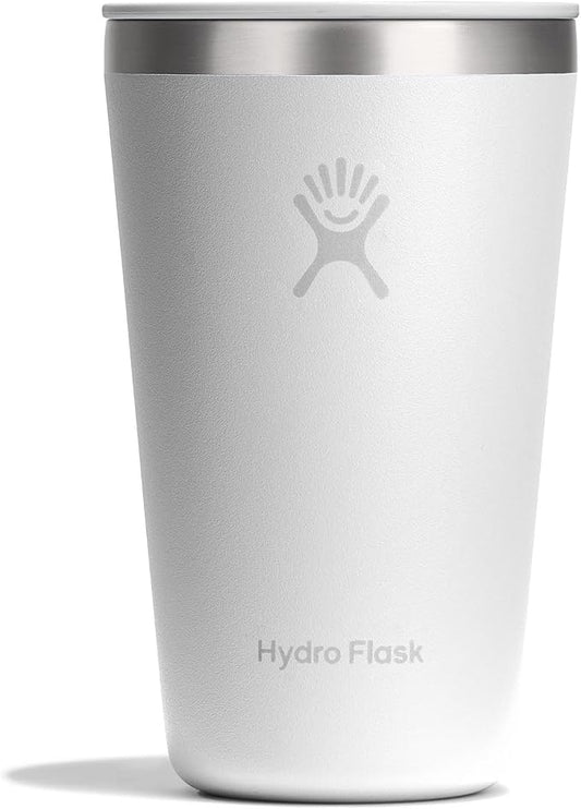 Hydro Flask All Around Tumbler Press-In Lid, Insulated Travel Mug, Stainless Steel Coffee Cup 16 Oz Tonal White by Unknown