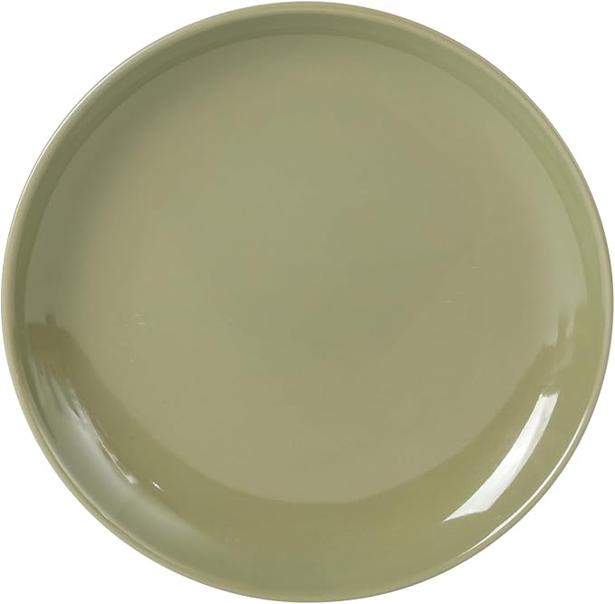 Gibson Home Rockaway 12 Piece Plates and Bowls Matte Outside/Shiny Inside Glaze Service for 4 Dinnerware Set - Green - Dishwasher and Microwave Safe - Image 8