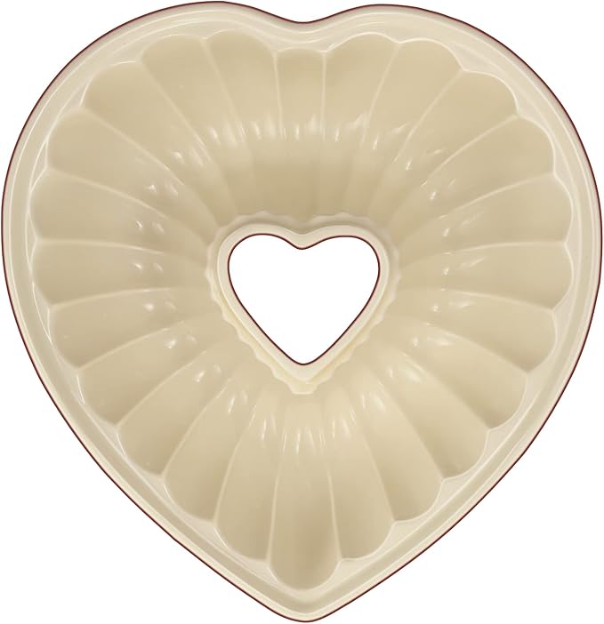 Tescoma - 622212 Delìcia Cake Tins with Heart Shaped Donut Mould, Ceramic, Dishwasher Safe, Red and White - Image 4