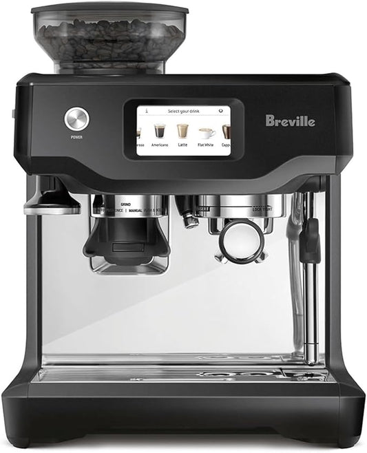 Breville BES880BTR Barista Touch Espresso Machine, Black Truffle | Pull barista-quality espresso shots, lattes and cappuccinos at home with semi-automatic coffee maker with built-in grinder by Unknown