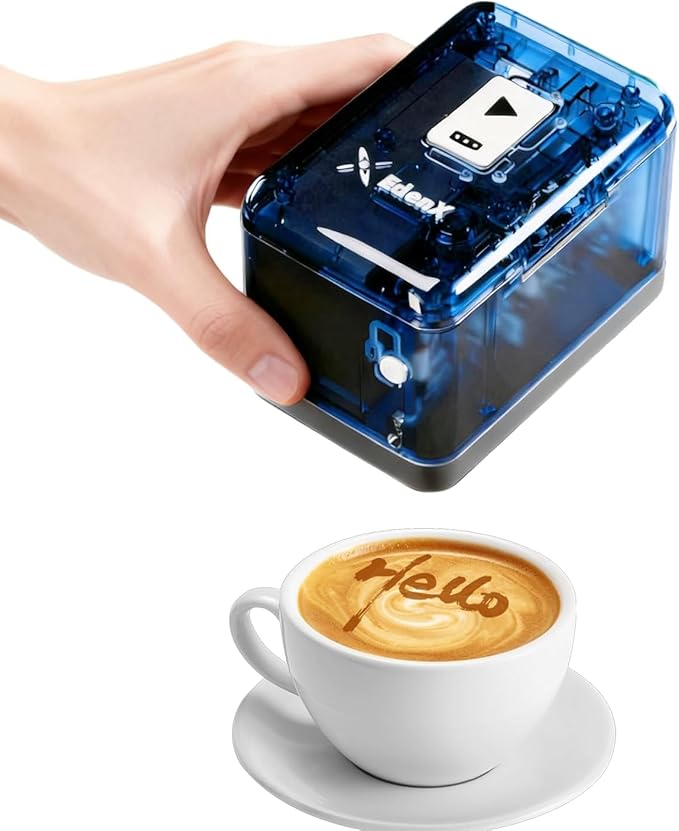 Handheld Food Printer Pen for Creative Coffee, Decorative Baking & Dessert Portable Mini Coffee PrintPen | Bluetooth, AP & Wi-Fi Connections