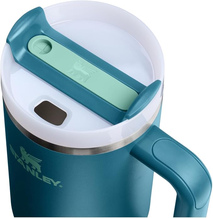 STANLEY Quencher H2.0 Flow State Tumbler, 40 oz, Coastal Teal | Handle and Straw | 3-Position Lid | Cup Holder Compatible for Travel | Insulated Stainless Steel Cup | BPA-Free - Image 2