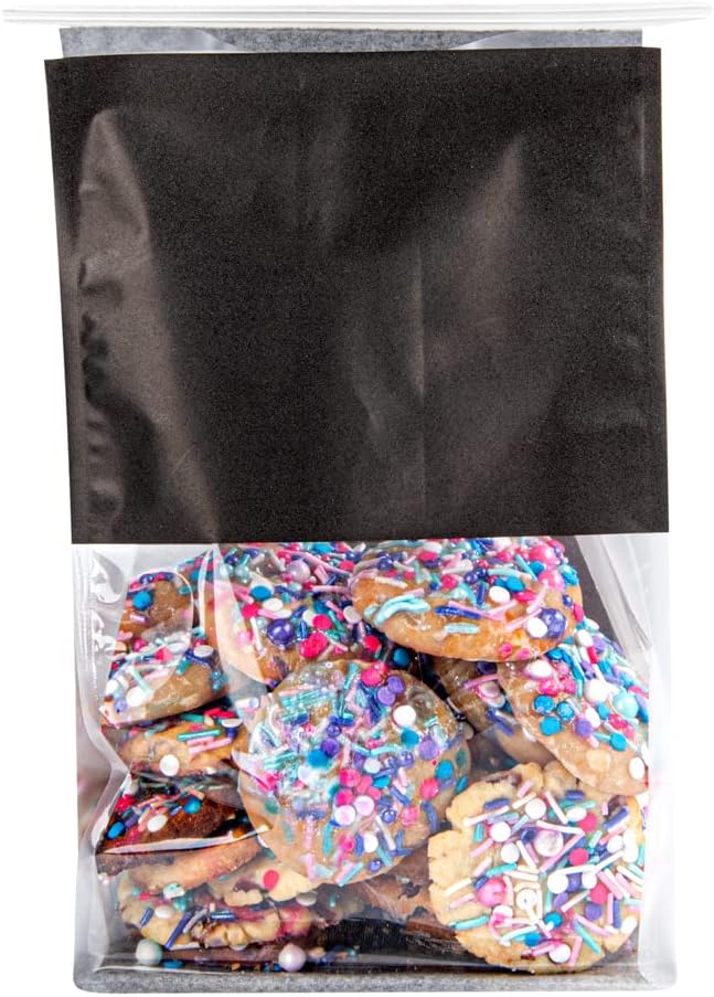 Restaurantware Black Paper Cotton Tin Tie Bag, 100 Pack - Image 10