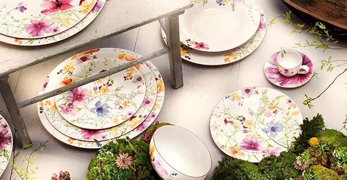 Villeroy & Boch Mariefleur Basic Breakfast Saucer, 7.5 Inch | White multicolor porcelain saucer, made in Germany, dishwasher and microwave safe, pairs with a cup on the coffee table - Image 4