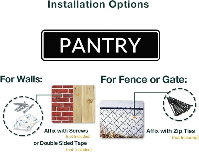 Pantry Sign Metal Sign Wall Decor Bar Home Pub Shop Wall Plaque 4X16inch - Image 4