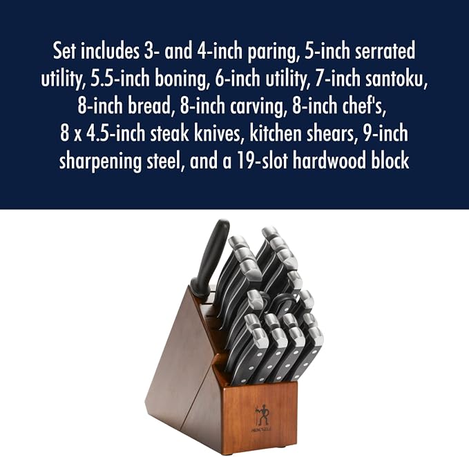 Henckels Statement 20-Pc Knife Set, Razor-Sharp, German Engineered, Brown | Informed by 100+ Years of Mastery. Effortless Cutting with Lightweight with Comfortable Grip, Dishwasher safe. - Image 11