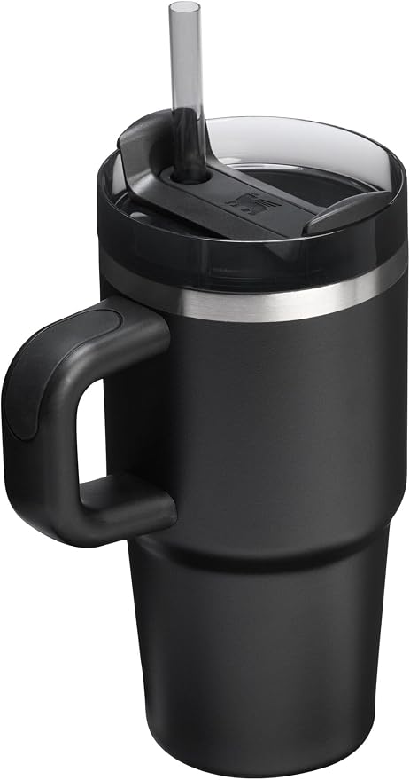 STANLEY Quencher H2.0 Flow State Tumbler, 20 oz, Black 2.0 | Handle and Straw | 3-Position Lid | Cup Holder Compatible for Travel | Insulated Stainless Steel Cup | BPA-Free - Image 2