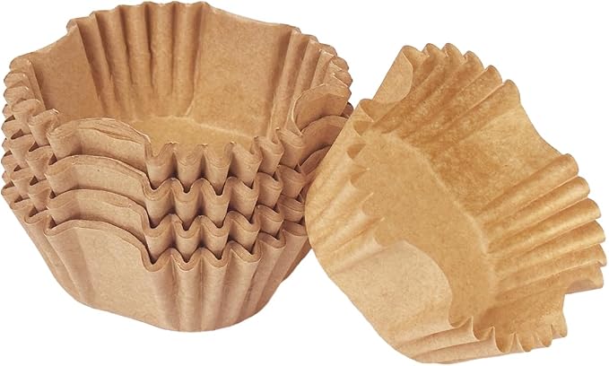 qiqee Square Cupcake Liners, 500 Count, Natural Brown,Standard Size - Image 4
