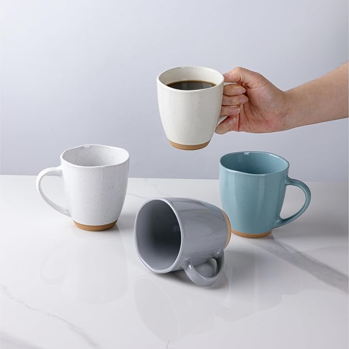 AmorArc 12oz Coffee Mugs, Ceramic Coffee Mugs set of 4 for Man, Woman, Dad, Mom, Modern Coffee Mugs with handle for Latte/Cappuccino/Milk/Cocoa. Dishwasher&Microwave Safe,Multi-Color - Image 7