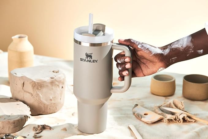 STANLEY Quencher H2.0 Flow State Tumbler, 40 oz, Flint | Handle and Straw | 3-Position Lid | Cup Holder Compatible for Travel | Insulated Stainless Steel Cup | BPA-Free - Image 6