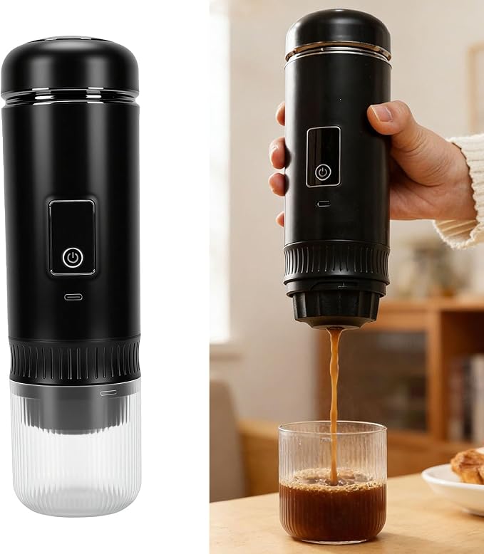 Brrnoo Portable Coffee Machine 7800mAh Battery Cordless Capsule Coffee Maker with Single Touch Operation Design for Travel Camping - Image 4