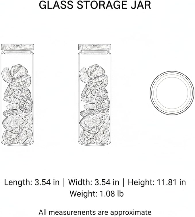 Clear Glass Storage Jars with Acacia Wood Lids for Pantry Organization - Dry Food Containers for Kitchen Countertops - Image 7