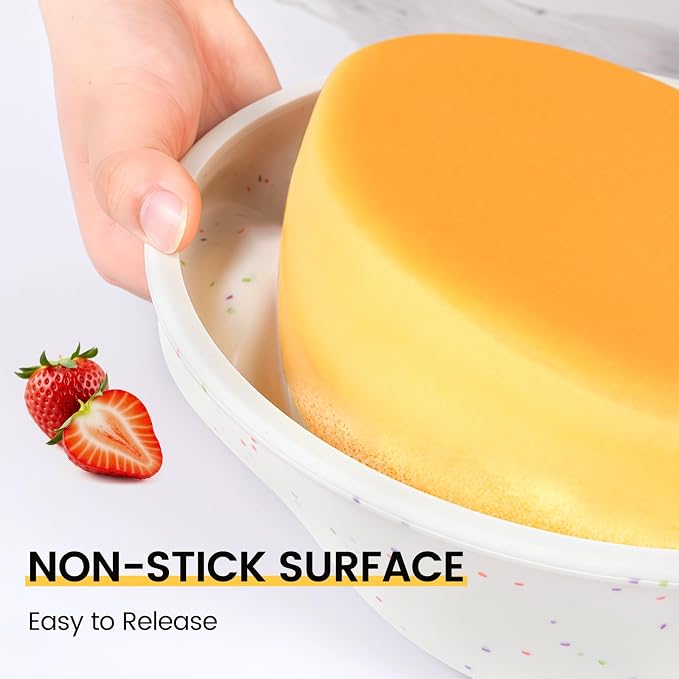 Vinino 6 Inch Round Cake Pan, Silicone Mold with Metal Frame | Perfect for Small Cakes, Cheesecakes & Desserts, Nonstick Surface, Easy Release and Cleanup - Image 8