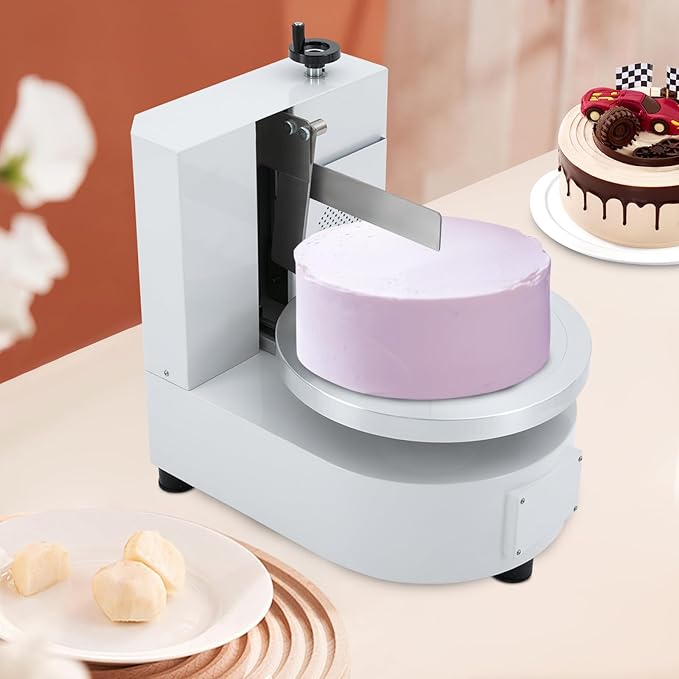 Cake Cream Spreading Coating Edge Smoothing Machine 110V 4-12Inch Cake Butter Cream Spreading Machine - Max Horizontal Scraper Height 4.72in