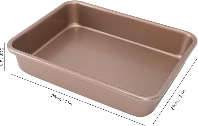 Zerodis Baking Cookie Sheets Baking Trays Rectangular Sheet with Even Heat Distribution for Cakes Pastries Carbon Steel Pan Non Stick Oven Tray Carbon Steel (Medium Rectangular) - Image 8