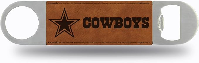 Rico Industries NFL Laser Engraved Bar Blade Faux Leather Laser Engraved Bar Blade - Great Beverage Accessory for Game Day by RicoIndustries