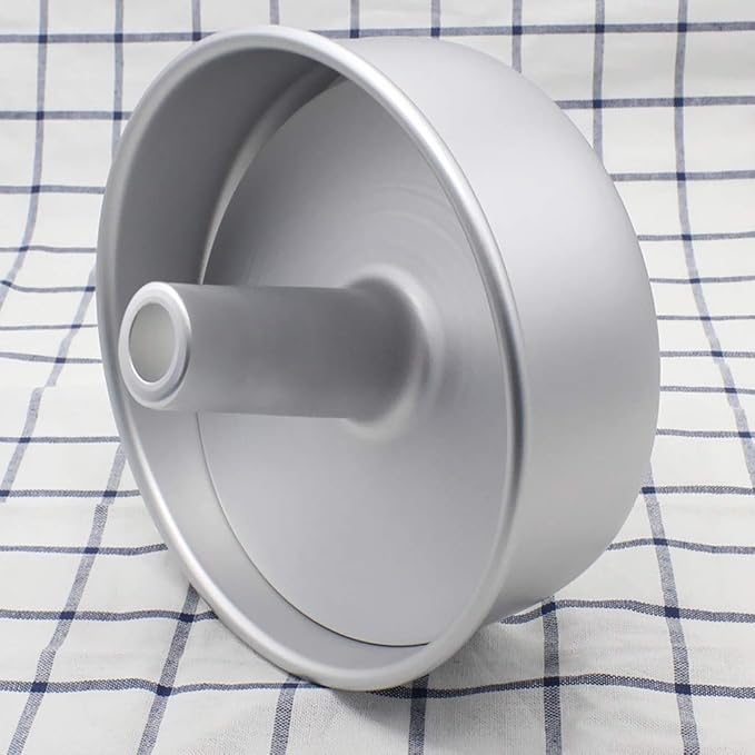 Set of 3 Pieces Angel Food Cake Pan Aluminum Non-Stick Round Chiffon Cake Baking - 8 inch - Image 9