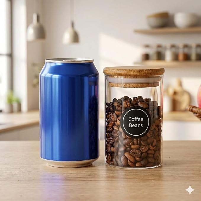 Glass Spice Jars 12 Pack with Bamboo Lids and Labels, Glass Jars, 8.5 oz Airtight Glass Jars for Spices, Herbs, Salt, Pepper, Coffee & Tea, Clear Kitchen Pantry Storage - Image 7