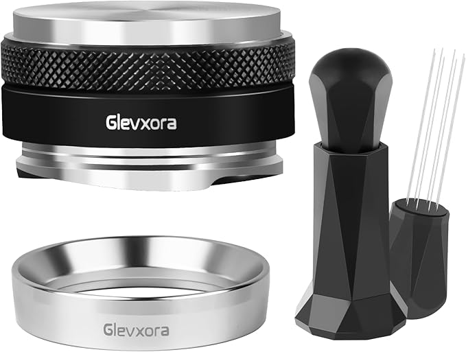 58mm Espresso Accessories Kit, Coffee Distributor and Espresso Tamper, Wdt Espresso Distribution Tool and Dosing Funnel Set for 58 mm Espresso Coffee Machines Portafilter (58mm)