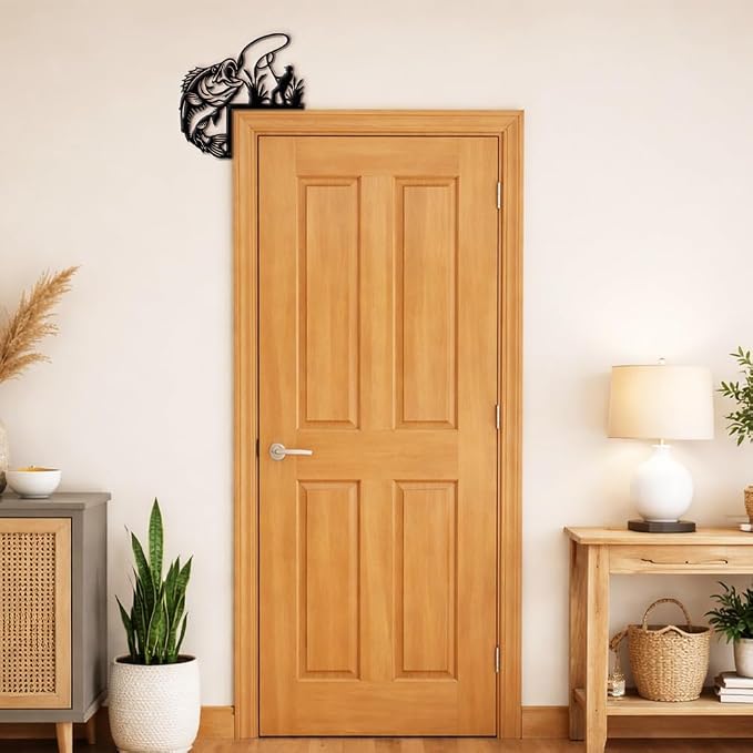 COMBLOOM Door Topper Sign Wall Art Decor, 9.84"x9.84" Metal Unique Hanging Above Door Frame Corner Accent for Home Living Room Front Door Hallway Bedroom Bathroom Entryway - Image 7