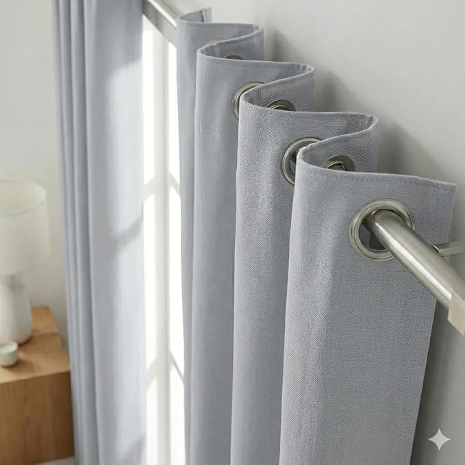 Urban Villa Cotton Grommet Curtains 42x63 (2 Panels) White - Image 7