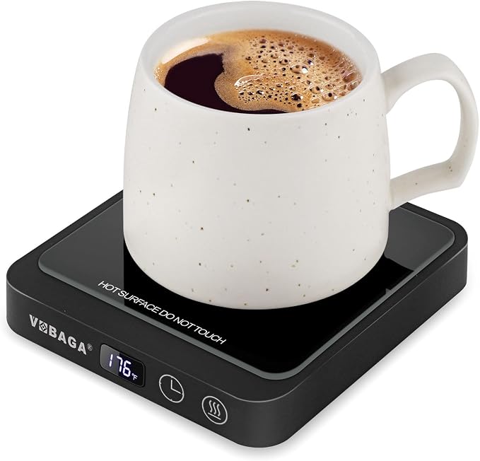 VOBAGA Mug Warmer, Coffee Cup Warmer for Desk with 5 Temp Settings & 2-12H Timer, Smart Candle Warmer & Coffee Warmer with Display for Fastest Heating Coffee, Cocoa, Ideal Coffee Gifts(No Cup) by VOBAGA