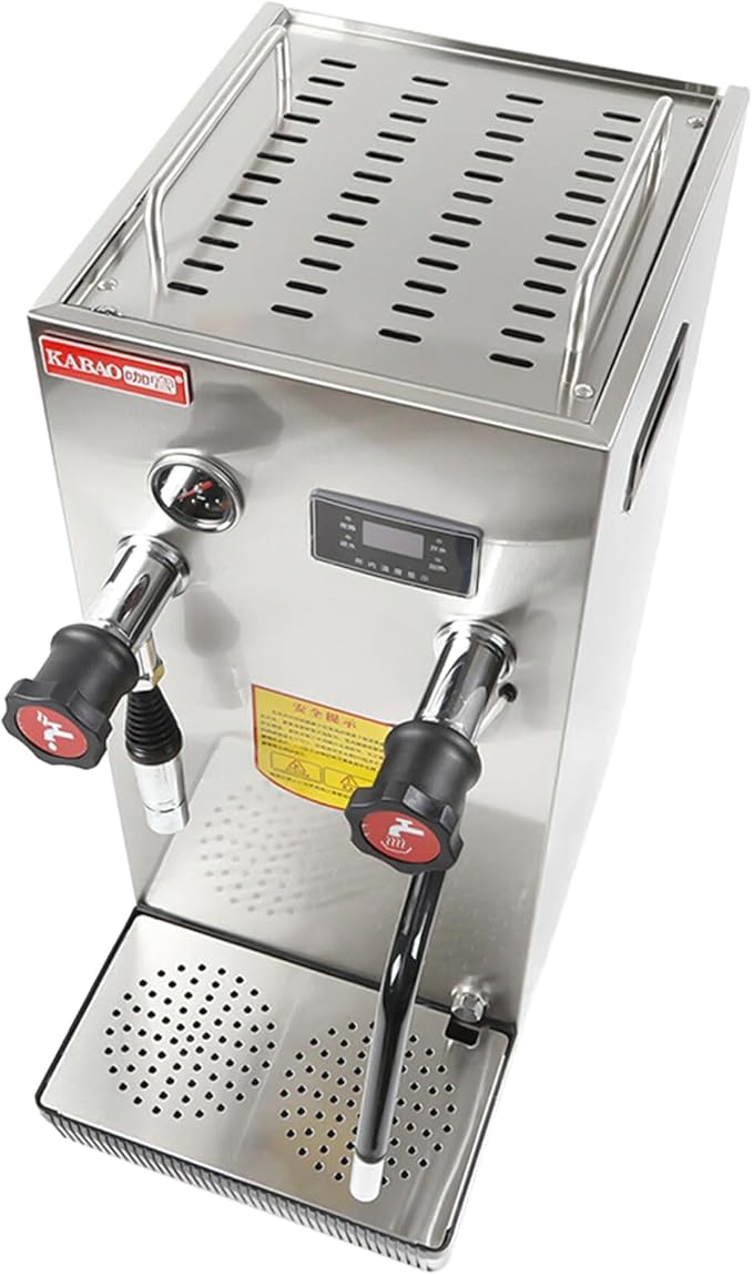 Commercial Milk Frother and Steamer, 8L/270 oz Large Capacity, 110V 2500W Electric Milk Foam Maker Automatic Bubble Water Boiling Machine Stainless Steel Frothing Machine Commercial Milk Steamer