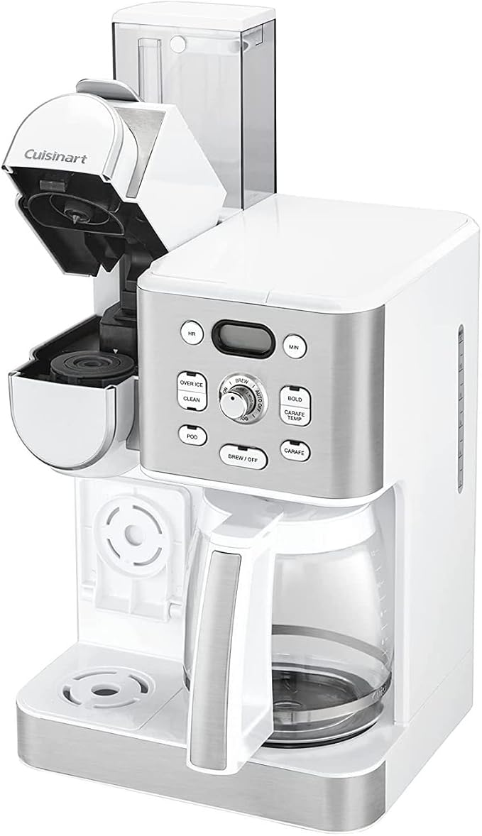 Cuisinart 12-Cup Coffee Maker, Single-Serve Brewer Glass Carafe, Automatic Hot & Iced Coffee Machine, Brew Strength Control and Brew Pause, SS-16W, White - Image 2
