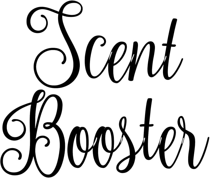 Scent Booster 5w x 4h Label | Laundry Room Organization | Die Cut Vinyl Decal | Black Fancy Font (Sticker Only) by MinglewoodTrading