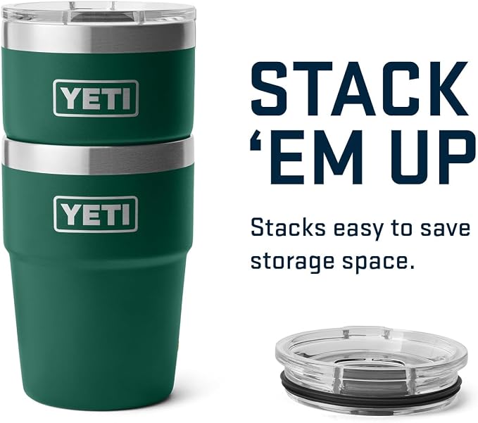 YETI Rambler 16 oz Stackable Tumbler, Vacuum Insulated, Stainless Steel with MagSlider Lid | Stackable - Image 7