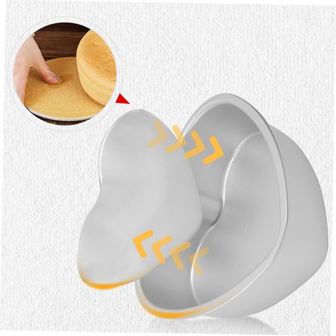 2pcs Heart Shaped Non-stick Metal Cake Pans Removable Bottom Easy Release Corrosion-resistant for Baking Cake Baking Pans - Image 4