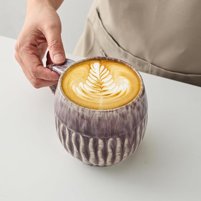 Large Ceramic Coffee Mug - 20oz Big Tea Cup, Purple | Large Tea Mug, Microwave Safe, Dishwasher Safe - Image 4