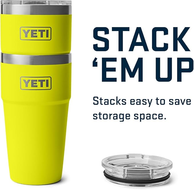 YETI Rambler 20 oz Stackable Tumbler, Stainless Steel, Vacuum Insulated with MagSlider Lid - Image 8