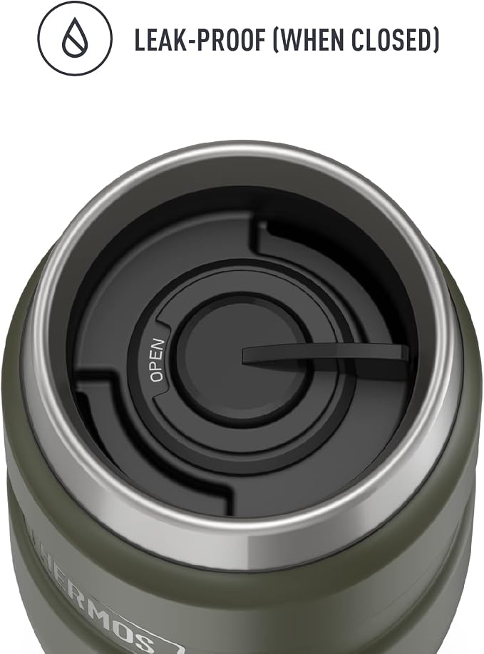 THERMOS Stainless King Vacuum-Insulated Travel Tumbler, 16 Ounce, Army Green (Pack of 4) - Image 3