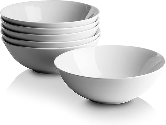 10 Strawberry Street Simply White 7" Coupe Cereal Bowl, Set of 6 by 10StrawberryStreet