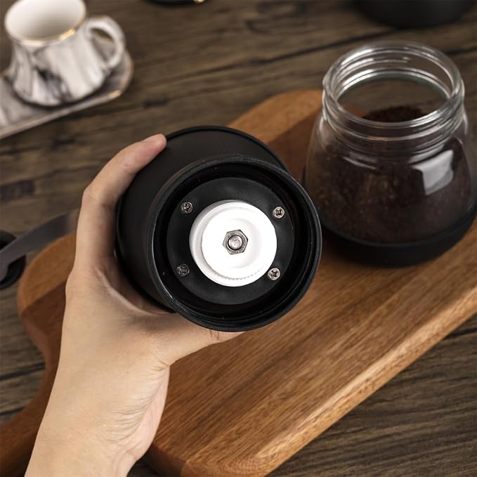 Portable manual espresso machine, manual coffee grinder and mini travel coffee machine set, suitable for camping, cars, RVs, hiking, offices, homes and coffee bean grinding. - Image 2