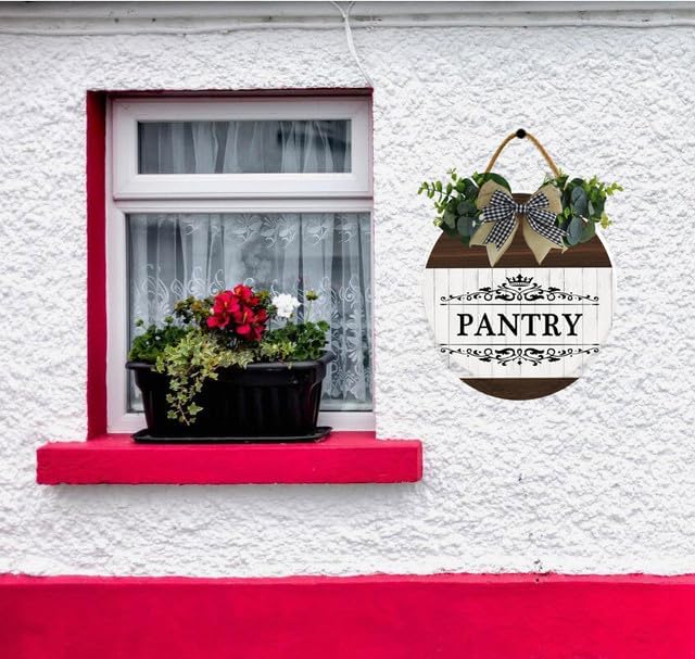 Uptell 12" Farmhouse Pantry Signs Pantry Wall Door Decor Farmhouse Pantry Wall Decoration,Wood Wall Hanging Plaque Sign for Pantry Room Kitchen Decor 12 Inch - Image 4