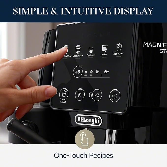 De'Longhi Magnifica Start Automatic Espresso Machine, Milk Frother, Black | #1 Worldwide Espresso Machine Maker, 5 One-Touch Recipes, Frother, Built-In Grinder, Easy to Clean - Image 2