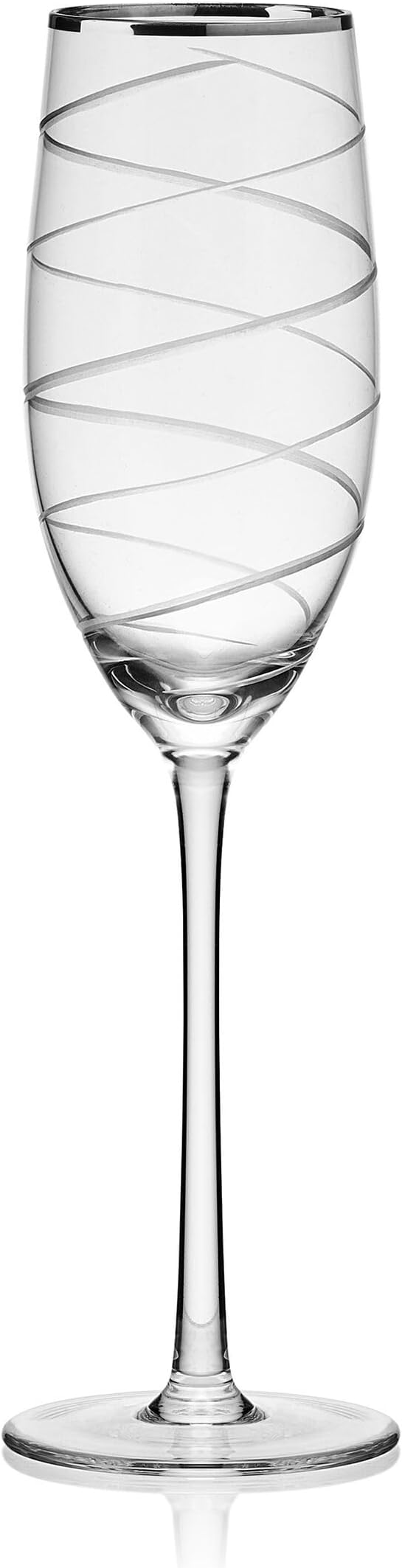 Mikasa Cheers Set of 4 Platinum Rim Champagne Flutes, 8 Ounce - Image 8