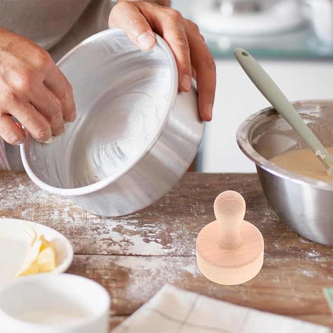 Wooden round Tart Pan Versatile and User Friendly Bakeware 2pcs with Removable Bottom for Cheesecakes and Pies for Professional Use and DIY Cake Pastry - Image 6