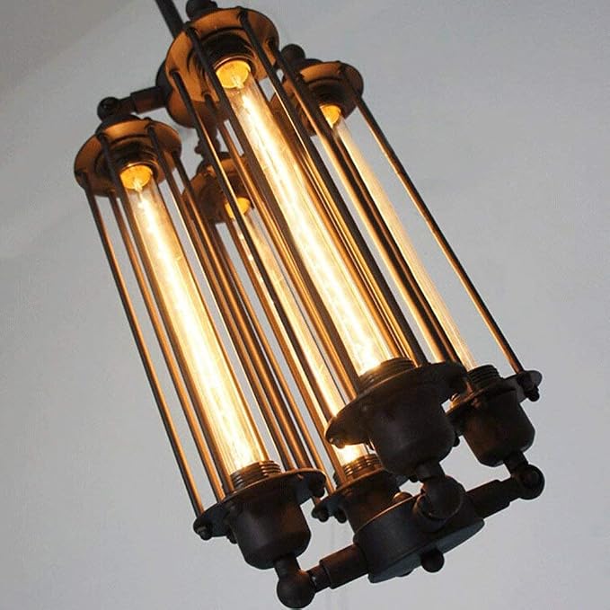 Industrial Steampunk Chandelier Vintage Pendant Light Loft Ceiling Fixture for Country Hotel Restaurant Bar Creative Ceiling Lamp(4 Heads) - Image 2