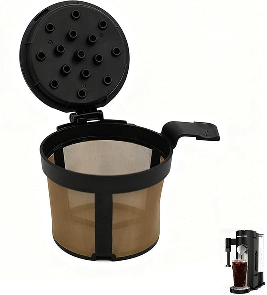 Coffee filter compatible with Ninja PB051 / PB040 / p1b04 coffee grinder compatible with Ninja beans - gold 304 stainless steel mesh reusable - Coffee pod accessories 1PCS