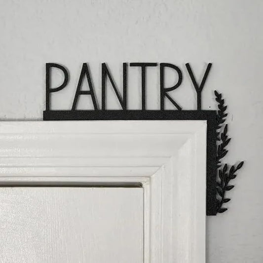 2025 New Year Gift - Cute Metal Door Topper Love You Bye Over Door Frame Decor Corner Sign Black Ornaments Wood Decorations Funny Christmas (Pantry) by Unknown
