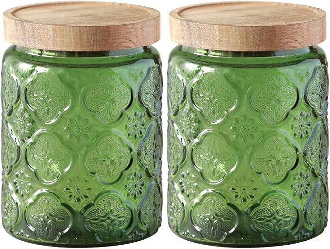 Comeon Vintage Glass Jar With Lid, Cookie Candy Jar, Food Storage Container | Durable Glass Material, Airtight Lid, Ideal For Kitchen Or Office Storage, Stylish Vintage Design by Comeon