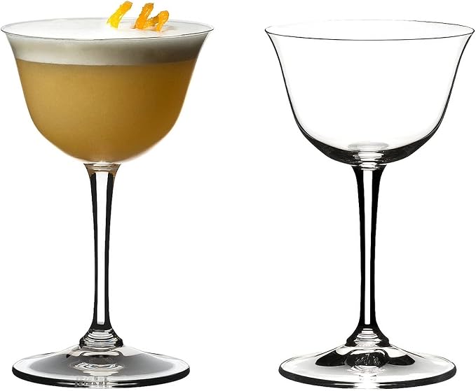Riedel Personalized Drink Specific Sour Glass Pair, Set of 2 Custom Engraved Crystal Glasses for Whiskey, Gin, Vodka Sours, Home Bar, Clear, 7.8inchL x 4inchW 6.38inchH (6417/06) | Personalized with Custom Engraving for Whiskey, Pisco, Gin and Amaretto... - Image 2
