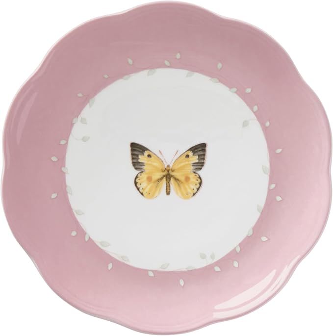 Lenox Dessert Plate Set, Lenox Butterfly Meadow Colors Collection 4-Piece Dessert Porcelain Plates Set, Service For 4, Dishwasher & Microwavable Plate, Small Plates, Home And Dining(Assorted, 4 Piece) - Image 3