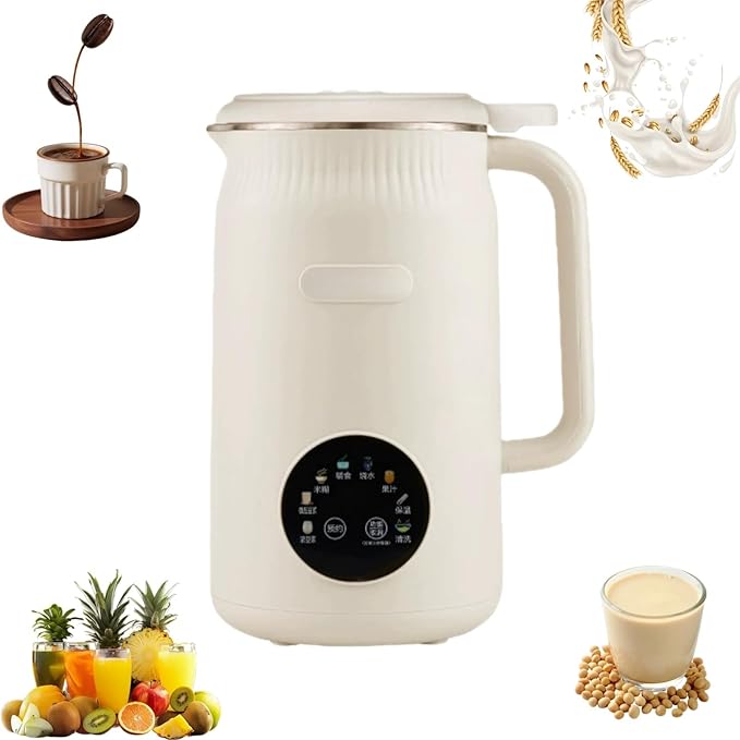 Nutripour - The 8-in-1 Multifunction Nut Milk Maker, Multifunctional Soymilk Maker, Milk Frother, Large-Capacity Touch-Screen Soymilk Maker, Suitable for Nut Milk, Oat Milk, Soy Milk (1 PC)